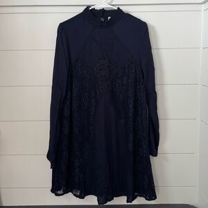Xhilaration Navy Lace Dress, Junior’s L